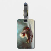 Poodle Weihnachtsschnee Winter Gepäckanhänger (Rückseite vertikal)