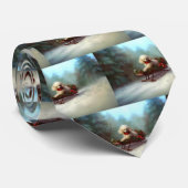 Poodle Weihnachtsschnee Winter Krawatte (Gerollt)