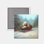 Poodle Weihnachtsschnee Winter Magnet (Vorderseite/Rückseite)