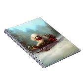Poodle Weihnachtsschnee Winter Notizblock (Rechte Seite)