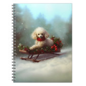 Poodle Weihnachtsschnee Winter Notizblock (Vorderseite)