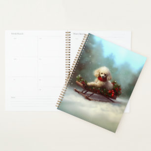 Poodle Weihnachtsschnee Winter Planer