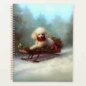 Poodle Weihnachtsschnee Winter Planer (Vorderseite)