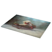 Poodle Weihnachtsschnee Winter Schneidebrett (Ecke)