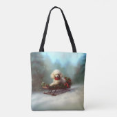 Poodle Weihnachtsschnee Winter Tasche (Rückseite)