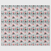 Poodle Weihnachtswrapping Paper Geschenkpapier (Flach)