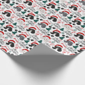 Poodle Weihnachtswrapping Paper Geschenkpapier (Ecke)