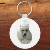 Poodle (weiß) Mama 2 Schlüsselanhänger (Rückseite)