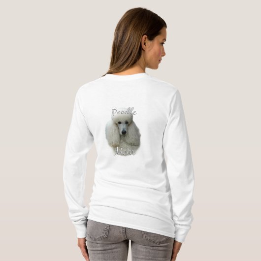 Poodle (weiß) Mama 2 T-Shirt (Schwarz voll)