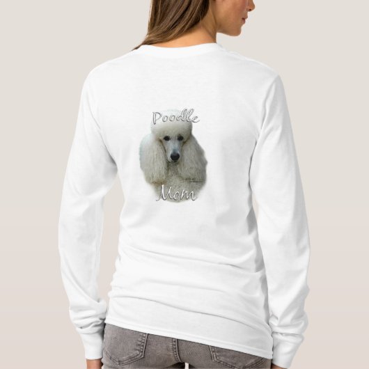 Poodle (weiß) Mama 2 T-Shirt (Rückseite)