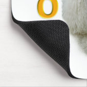 Poodle (weiß überzogen) Boo Mousepad (Ecke)