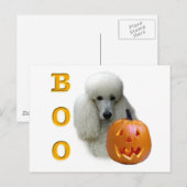 Poodle (weiß überzogen) Boo Postkarte (Vorne/Hinten)