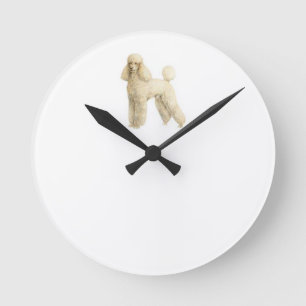 Poodle — Welpe Clip Runde Wanduhr