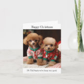 Poodle Welppies Weihnachtskarte Karte (Vorderseite)