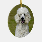 Poodle White Dog Foto Keramik Ornament (Rechts)