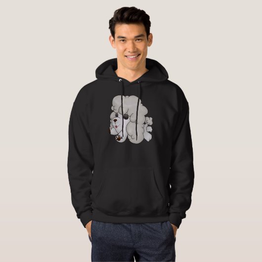 Poodle White Hoodie (Vorne ganz)