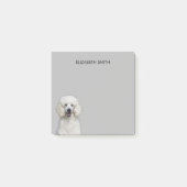 Poodle White Standard Dog Post-it Klebezettel (Vorderseite)