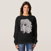 Poodle White Sweatshirt (Vorne ganz)