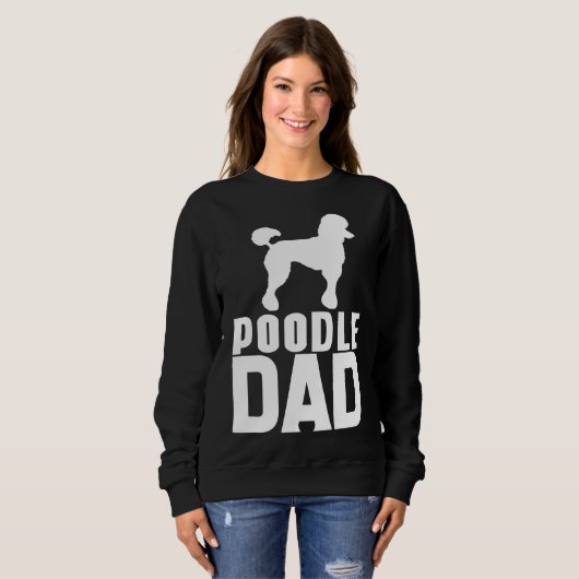 Poodle White Vater Sweatshirt (Vorne ganz)