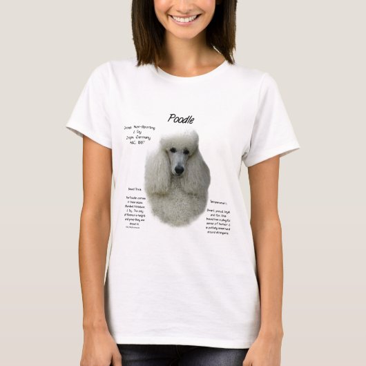 Poodle (wht) History Design T-Shirt (Vorderseite)