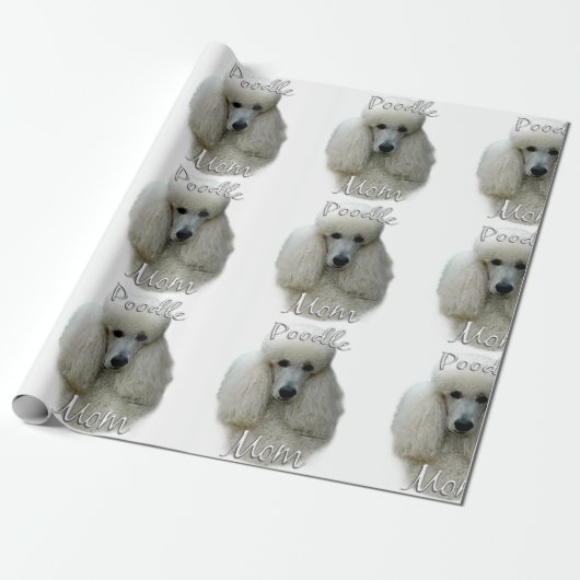 Poodle (wht) Mama 2 Geschenkpapier (Ungerollt)