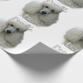 Poodle (wht) Mama 2 Geschenkpapier (Ecke)