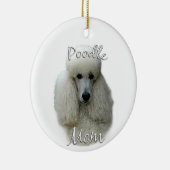 Poodle (wht) Mama 2 Keramik Ornament (Rechts)