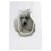 Poodle (wht) Mama 2 Mittlere Geschenktüte (Rückseite)