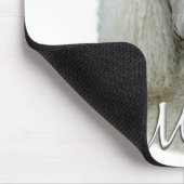 Poodle (wht) Mama 2 Mousepad (Ecke)