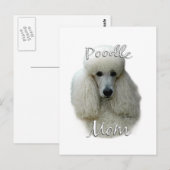 Poodle (wht) Mama 2 Postkarte (Vorne/Hinten)