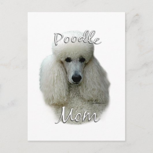 Poodle (wht) Mama 2 Postkarte (Vorderseite)