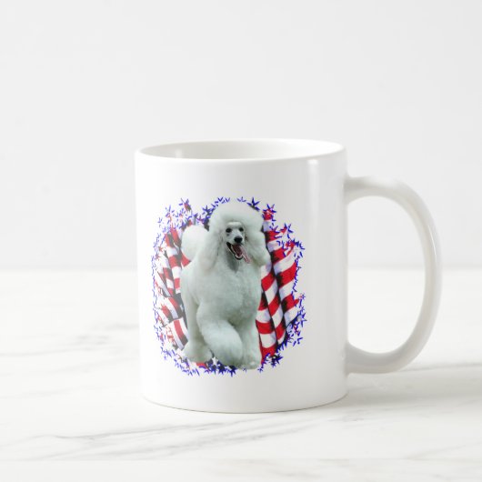 Poodle (wht) Patriot Kaffeetasse (Rechts)