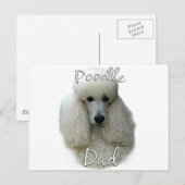 Poodle (wht) Vater 2 Postkarte (Vorne/Hinten)