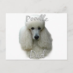 Poodle (wht) Vater 2 Postkarte