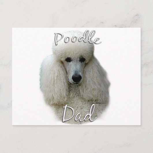 Poodle (wht) Vater 2 Postkarte (Vorderseite)