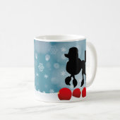 Poodle Winter Kaffeetasse (VorderseiteRechts)
