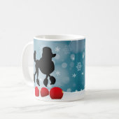 Poodle Winter Kaffeetasse (Vorderseite Links)