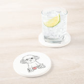 Poodle with Love Getränkeuntersetzer (Seite)