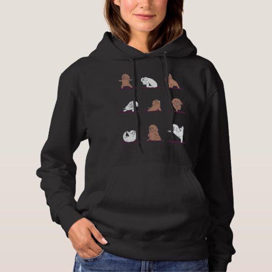 Poodle Yoga Hoodie (Vorderseite)