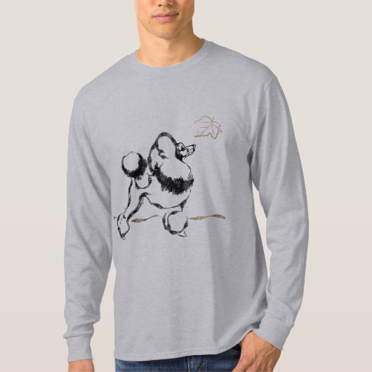 Poodle Zeichne schwarz T-Shirt (Vorderseite)