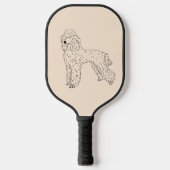 Poodle, zeichnend Hund Pickleball Schläger (Vorderseite)