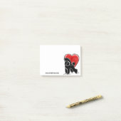 Poodle Zeichnend Post-it Klebezettel (Auf Schreibtisch)