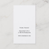 Poodle Zeichnend Visitenkarte (Rückseite)