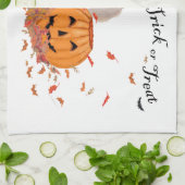 Poodle zu Halloween Geschirrtuch (Gefaltet)