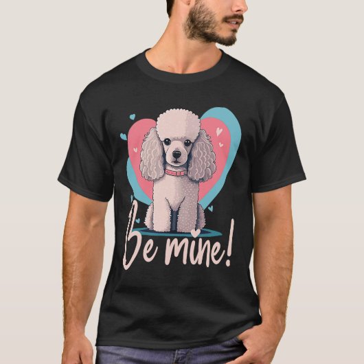 Poodledog mit Herz-Hund-Liebe T-Shirt (Vorderseite)
