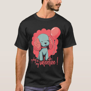 Poodlehund Mit Luftballon Hunde Liebe Zum Valenti T-Shirt