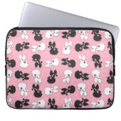 Poodles auf rosa Schläfchen Laptopschutzhülle (Vorderseite)
