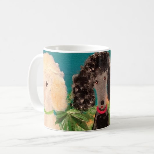 Poodles auf Tasse (Vorderseite Links)