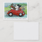 Poodles auf Vintagen Auto Scripting Business Cards Visitenkarte (Vorne/Hinten)