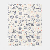 Poodles Dachshunds & Donuts Fleecedecke (Vorderseite)